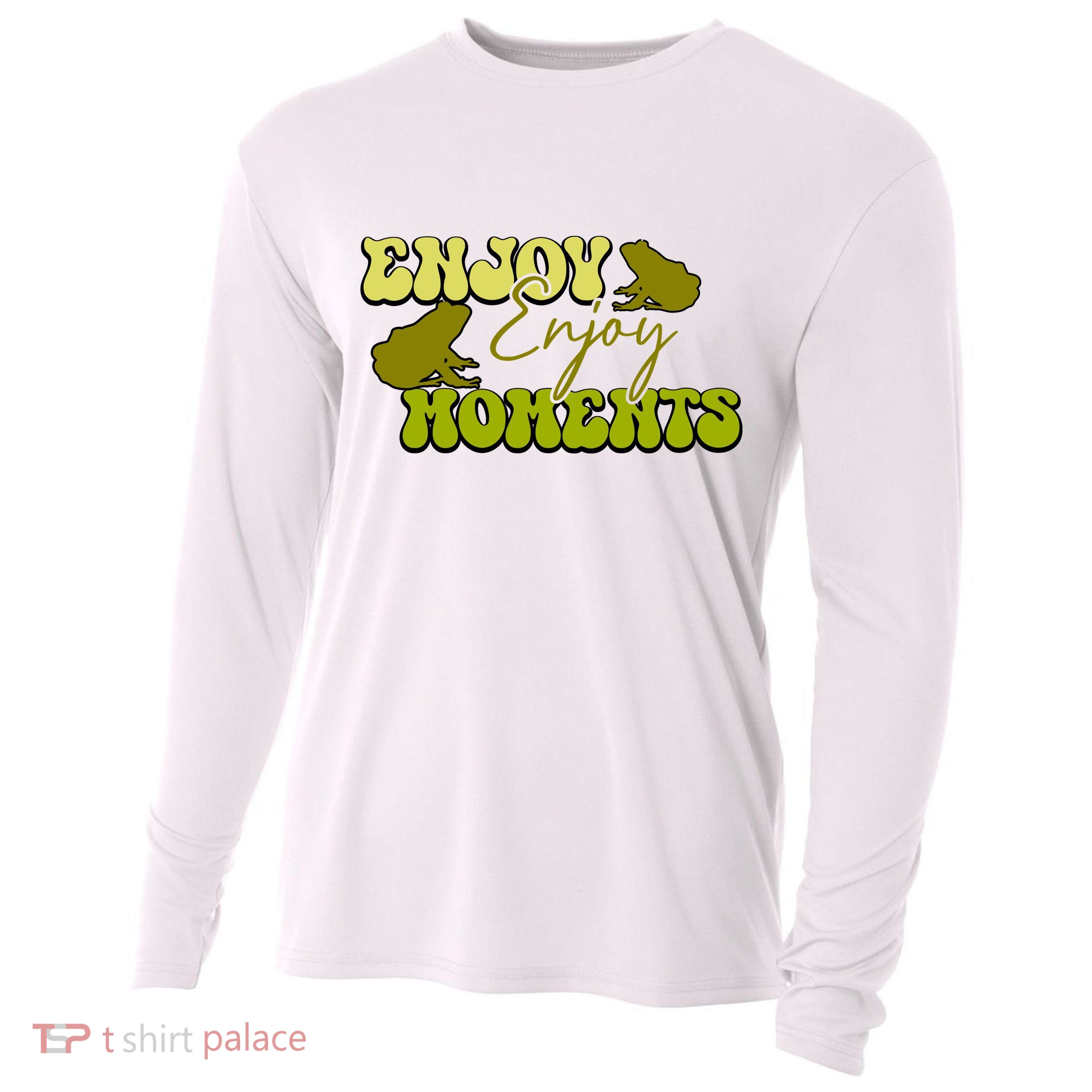Kawaii Frog Enjoy Every Moments Gift Cooling Performance Long Sleeve Crew
