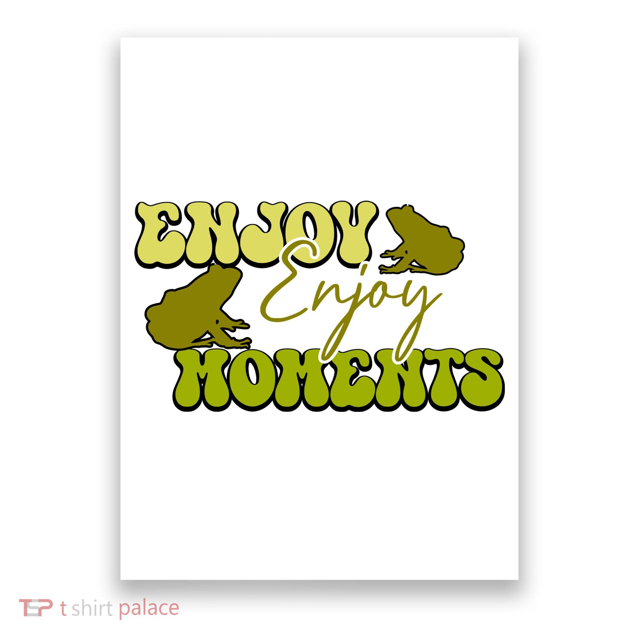 Kawaii Frog Enjoy Every Moments Gift Poster