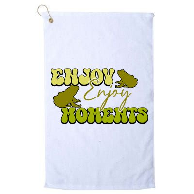 Kawaii Frog Enjoy Every Moments Gift Golf Towel