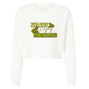 Kawaii Frog Enjoy Every Moments Gift Cropped Pullover Crew