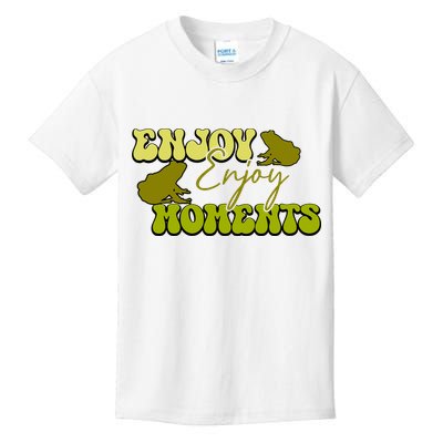 Kawaii Frog Enjoy Every Moments Gift Kids T-Shirt