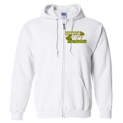 Kawaii Frog Enjoy Every Moments Gift Full Zip Hoodie