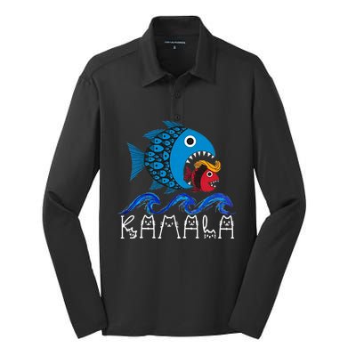 Kamala Fish Eat Fish Silk Touch Performance Long Sleeve Polo