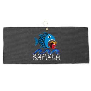 Kamala Fish Eat Fish Large Microfiber Waffle Golf Towel