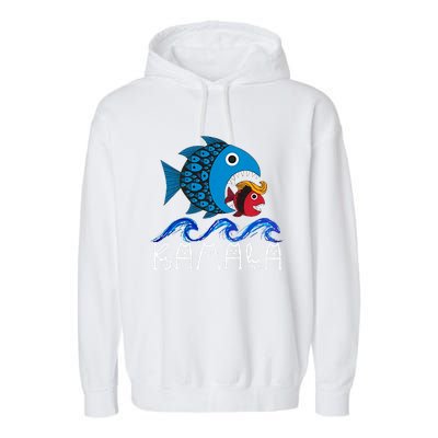 Kamala Fish Eat Fish Garment-Dyed Fleece Hoodie