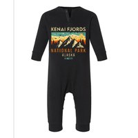 Kenai Fjords Est. 1980 Retro Alaska National Park Infant Fleece One Piece