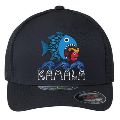 Kamala Fish Eat Fish Flexfit Unipanel Trucker Cap