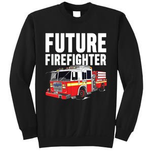 Kids Future Firefighter Fire Truck Theme Birthday Boy Sweatshirt