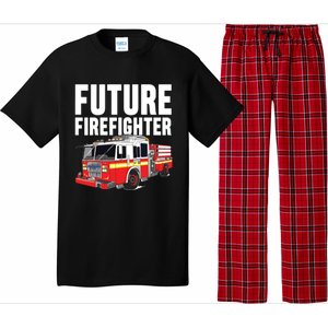 Kids Future Firefighter Fire Truck Theme Birthday Boy Pajama Set