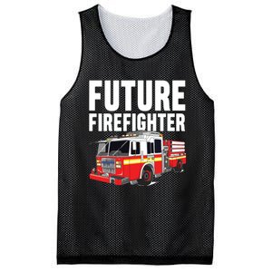 Kids Future Firefighter Fire Truck Theme Birthday Boy Mesh Reversible Basketball Jersey Tank