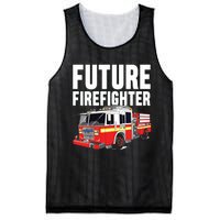 Kids Future Firefighter Fire Truck Theme Birthday Boy Mesh Reversible Basketball Jersey Tank