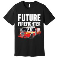 Kids Future Firefighter Fire Truck Theme Birthday Boy Premium T-Shirt