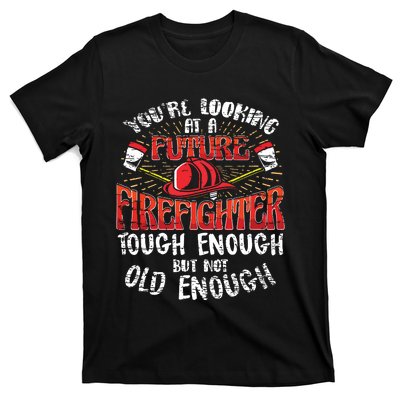 Kids Future Firefighter Kids Boy Men Funny T-Shirt