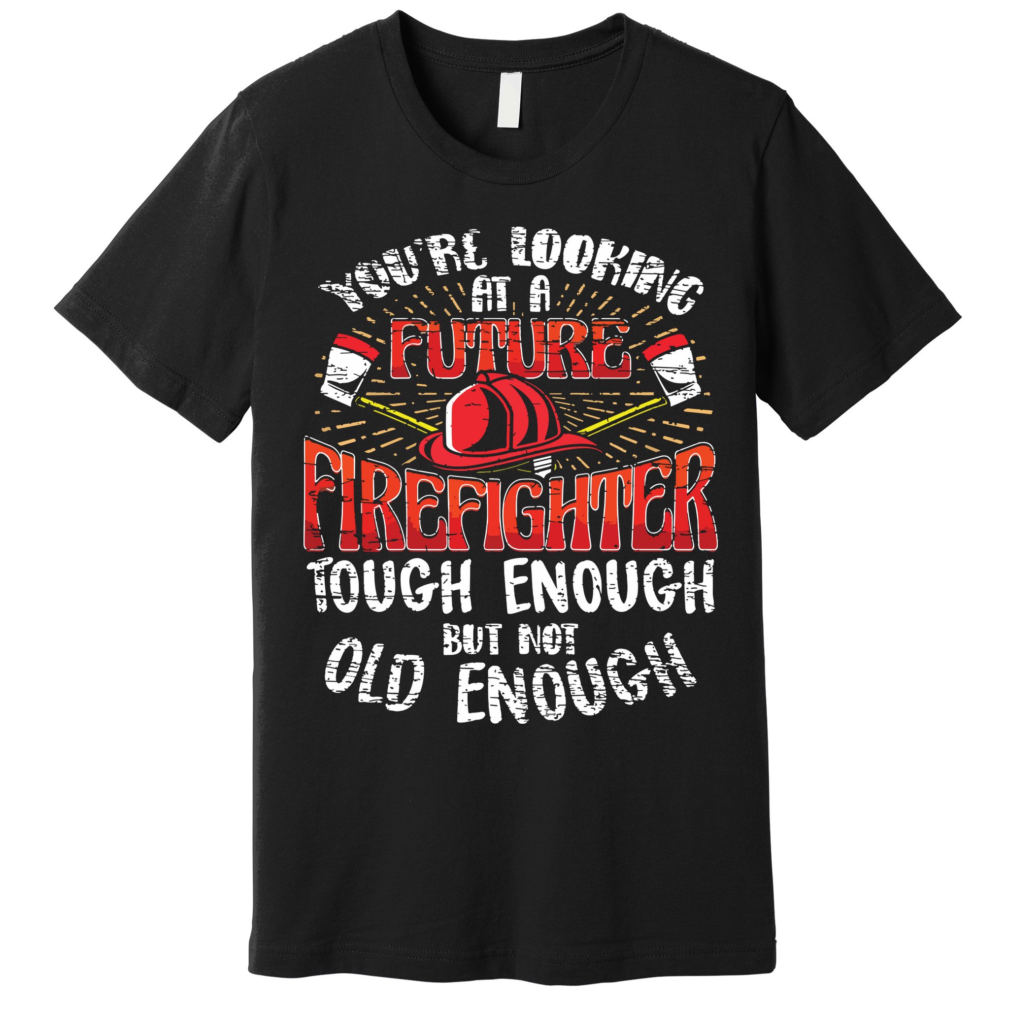 Kids Future Firefighter Kids Boy Men Funny Premium T-Shirt