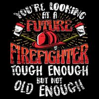 Kids Future Firefighter Kids Boy Men Funny Baby Bodysuit