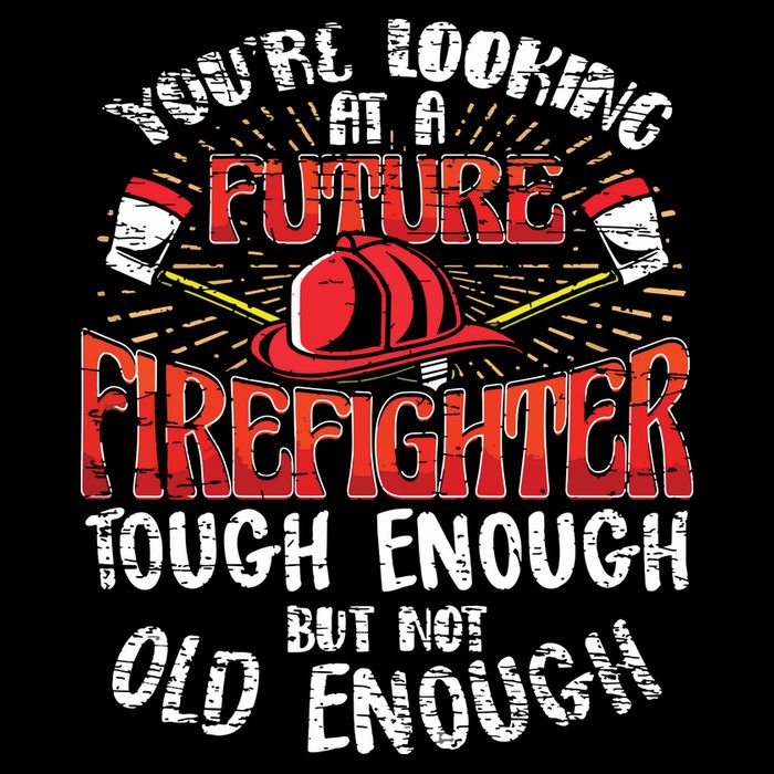 Kids Future Firefighter Kids Boy Men Funny Women's V-Neck T-Shirt
