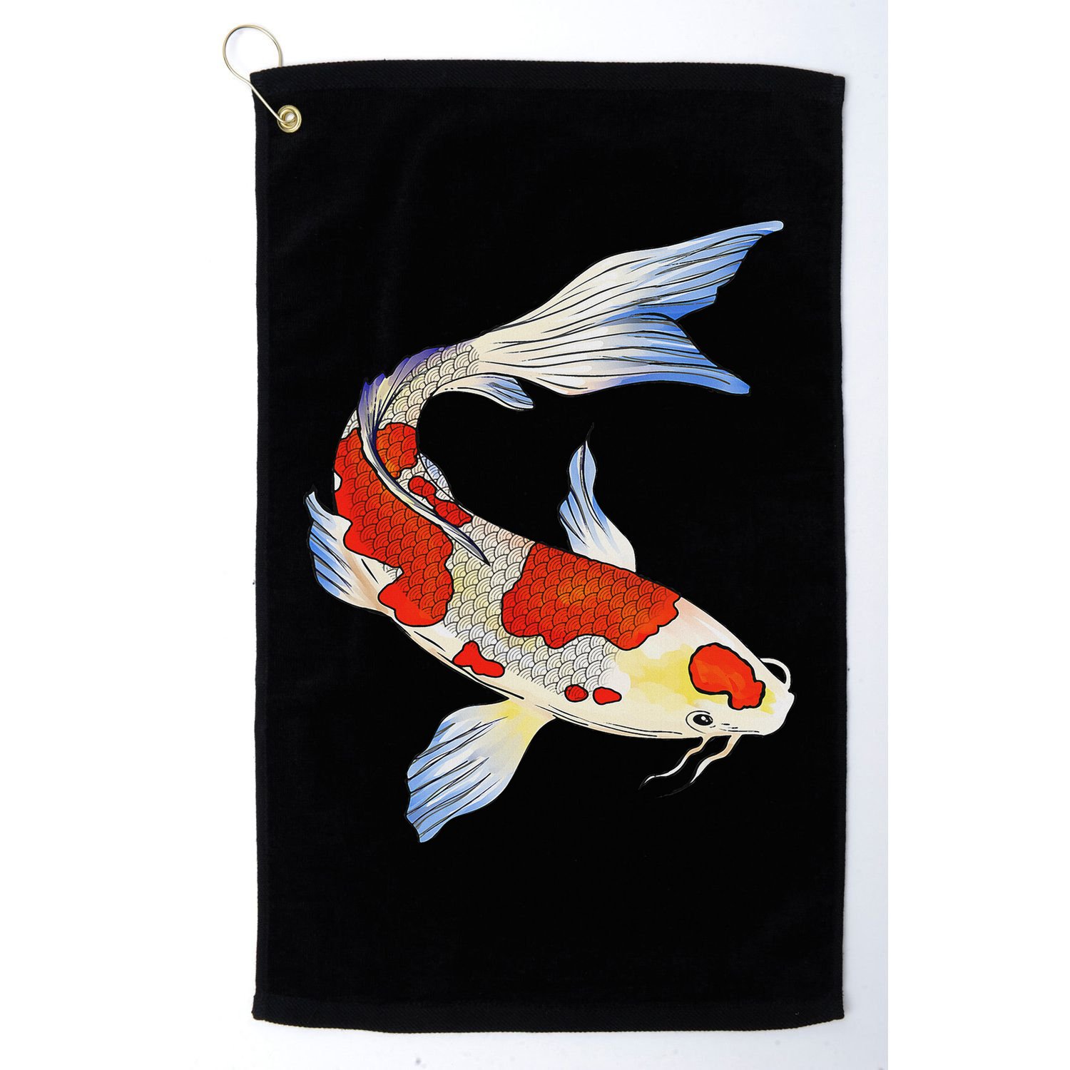 Koi Fish Funny Japanese Chinese Carp Breeder Women Gifts Golf Towel