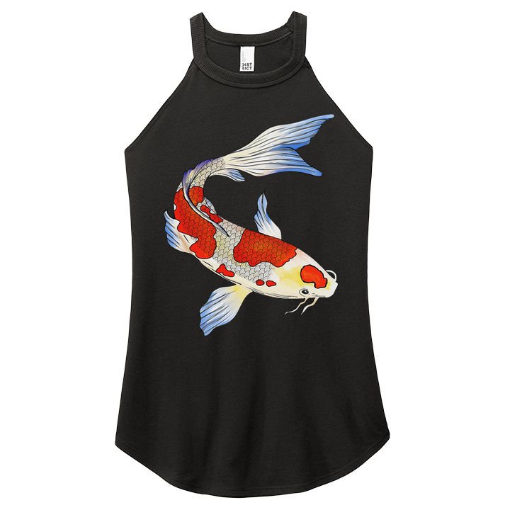 Koi Fish Funny Japanese Chinese Carp Breeder Women Gifts Women's Perfect Tri Rocker Tank