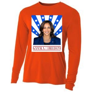 Kamala For Freedom 2024 Madam Vice President Gift Cooling Performance Long Sleeve Crew