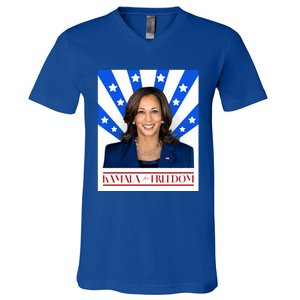 Kamala For Freedom 2024 Madam Vice President Gift V-Neck T-Shirt