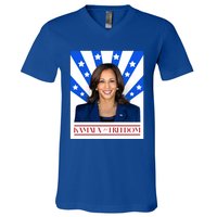 Kamala For Freedom 2024 Madam Vice President Gift V-Neck T-Shirt