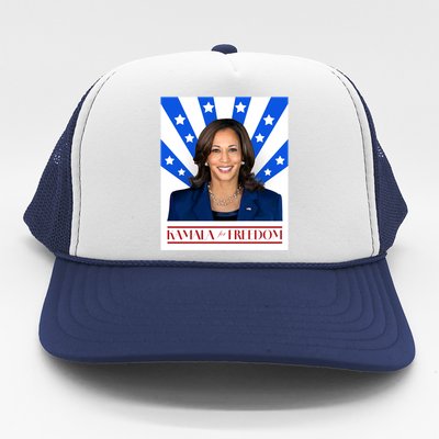 Kamala For Freedom 2024 Madam Vice President Gift Trucker Hat