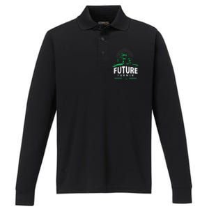 Kids Future Farmer Kids Boy Girl Rural Tractor Farm Tee Performance Long Sleeve Polo