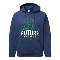 Kids Future Farmer Kids Boy Girl Rural Tractor Farm Tee Performance Fleece Hoodie