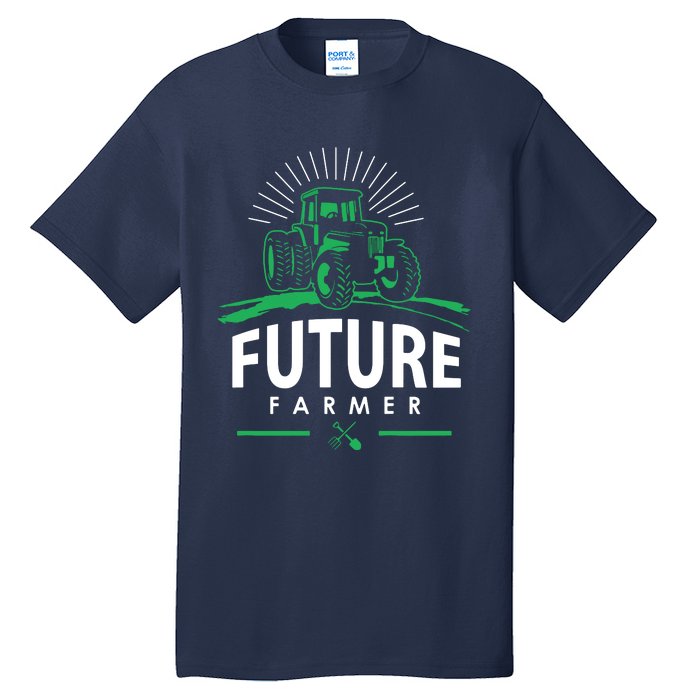 Kids Future Farmer Kids Boy Girl Rural Tractor Farm Tee Tall T-Shirt