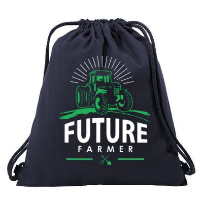 Kids Future Farmer Kids Boy Girl Rural Tractor Farm Tee Drawstring Bag