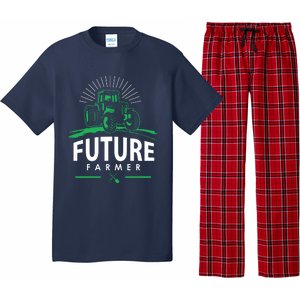 Kids Future Farmer Kids Boy Girl Rural Tractor Farm Tee Pajama Set