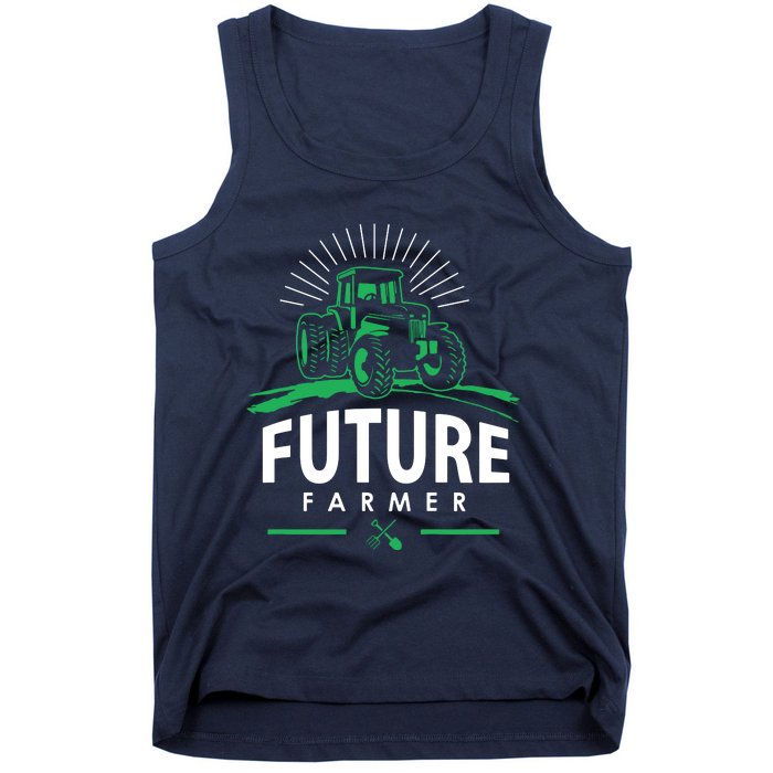 Kids Future Farmer Kids Boy Girl Rural Tractor Farm Tee Tank Top