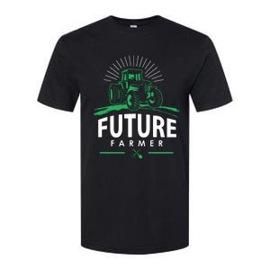 Kids Future Farmer Kids Boy Girl Rural Tractor Farm Tee Softstyle CVC T-Shirt