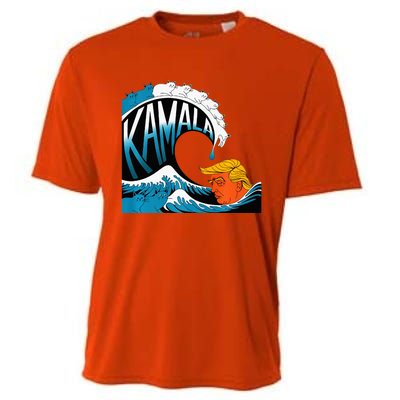 KamalaS Feline Force A Wave Trump CanT Escape Premium Cooling Performance Crew T-Shirt