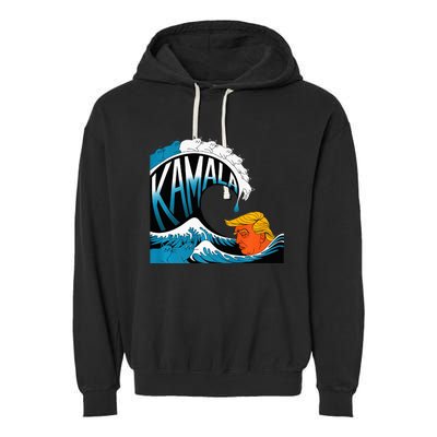 KamalaS Feline Force A Wave Trump CanT Escape Premium Garment-Dyed Fleece Hoodie