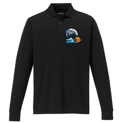 KamalaS Feline Force A Wave Trump CanT Escape Premium Performance Long Sleeve Polo