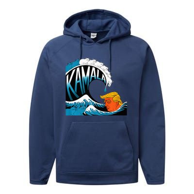 KamalaS Feline Force A Wave Trump CanT Escape Premium Performance Fleece Hoodie