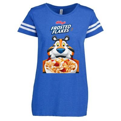 KelloggS Frosties Frosted Flakes Cereal Tony The Tiger Bowl Enza Ladies Jersey Football T-Shirt