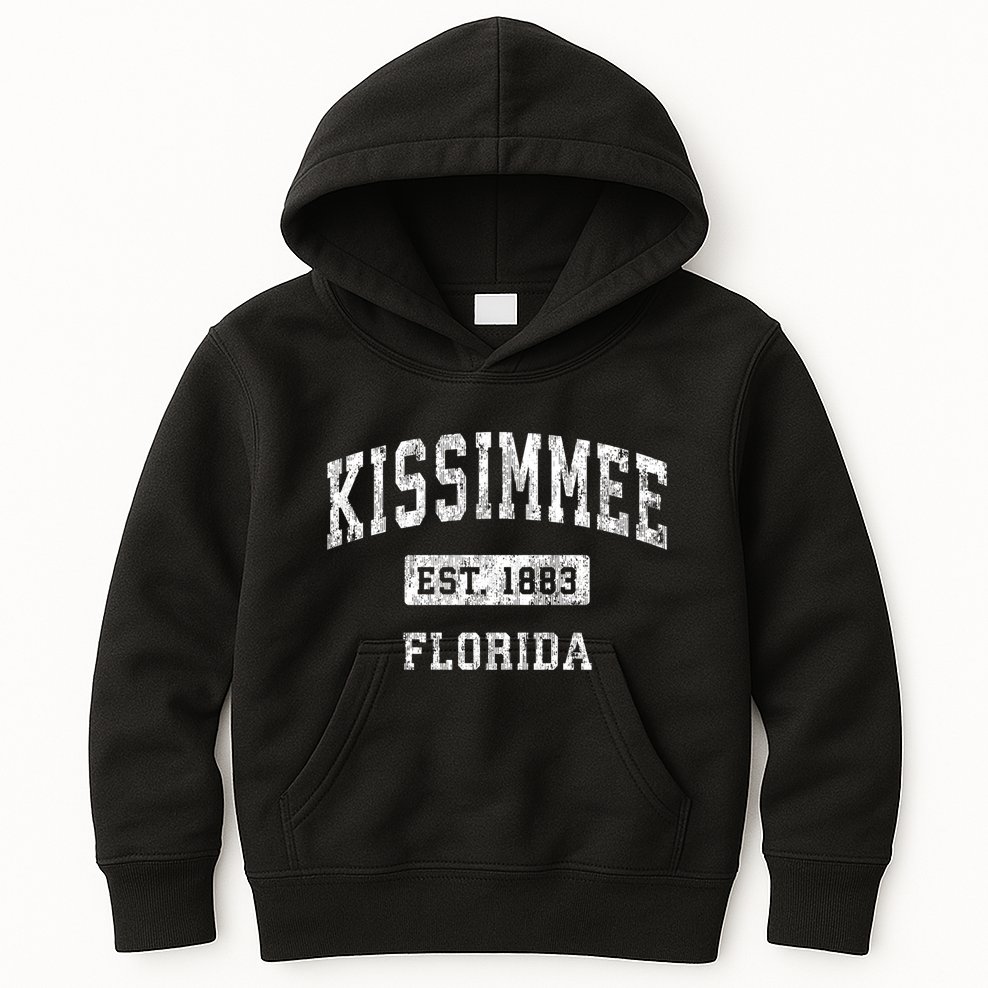 Kissimmee Florida Fl Vintage Established Sports Kids Hoodie