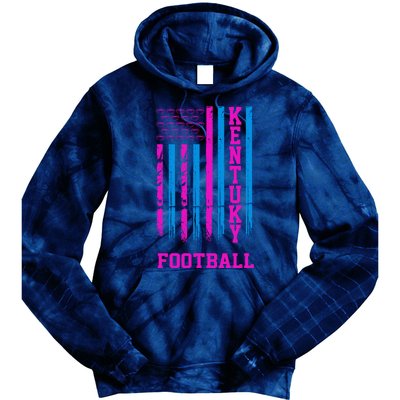 Kentucky Football Fan American Flag Tie Dye Hoodie