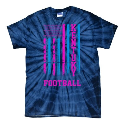 Kentucky Football Fan American Flag Tie-Dye T-Shirt