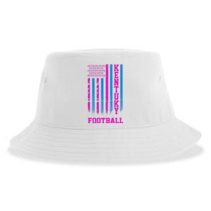 Kentucky Football Fan American Flag Sustainable Bucket Hat