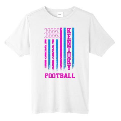 Kentucky Football Fan American Flag Tall Fusion ChromaSoft Performance T-Shirt