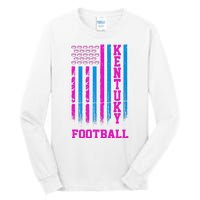 Kentucky Football Fan American Flag Tall Long Sleeve T-Shirt