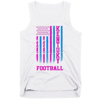 Kentucky Football Fan American Flag Tank Top