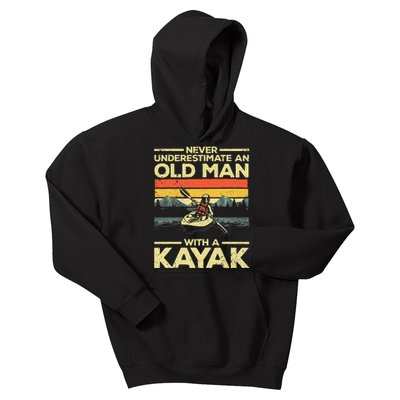 Kayaking For Grandpa Kayaker Kayak Lovers Kids Hoodie