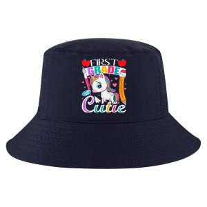 Kids First Grade Cutie First Day Of School Student Unicorn Cool Comfort Performance Bucket Hat