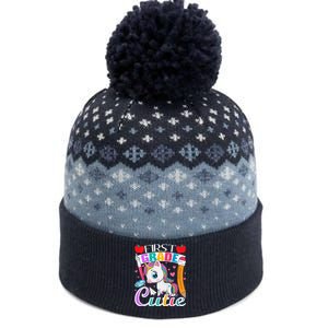 Kids First Grade Cutie First Day Of School Student Unicorn The Baniff Cuffed Pom Beanie