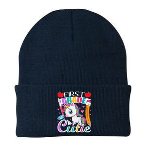 Kids First Grade Cutie First Day Of School Student Unicorn Knit Cap Winter Beanie