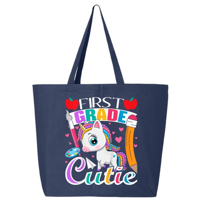 Kids First Grade Cutie First Day Of School Student Unicorn 25L Jumbo Tote